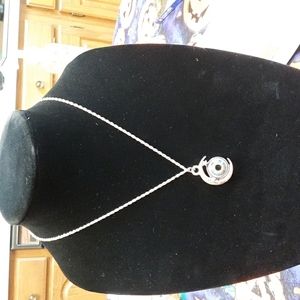 Silver moon and star necklace